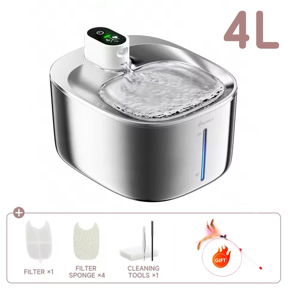 Apetdola Wireless Smart Cat And Dog Water Fountain Dispenser