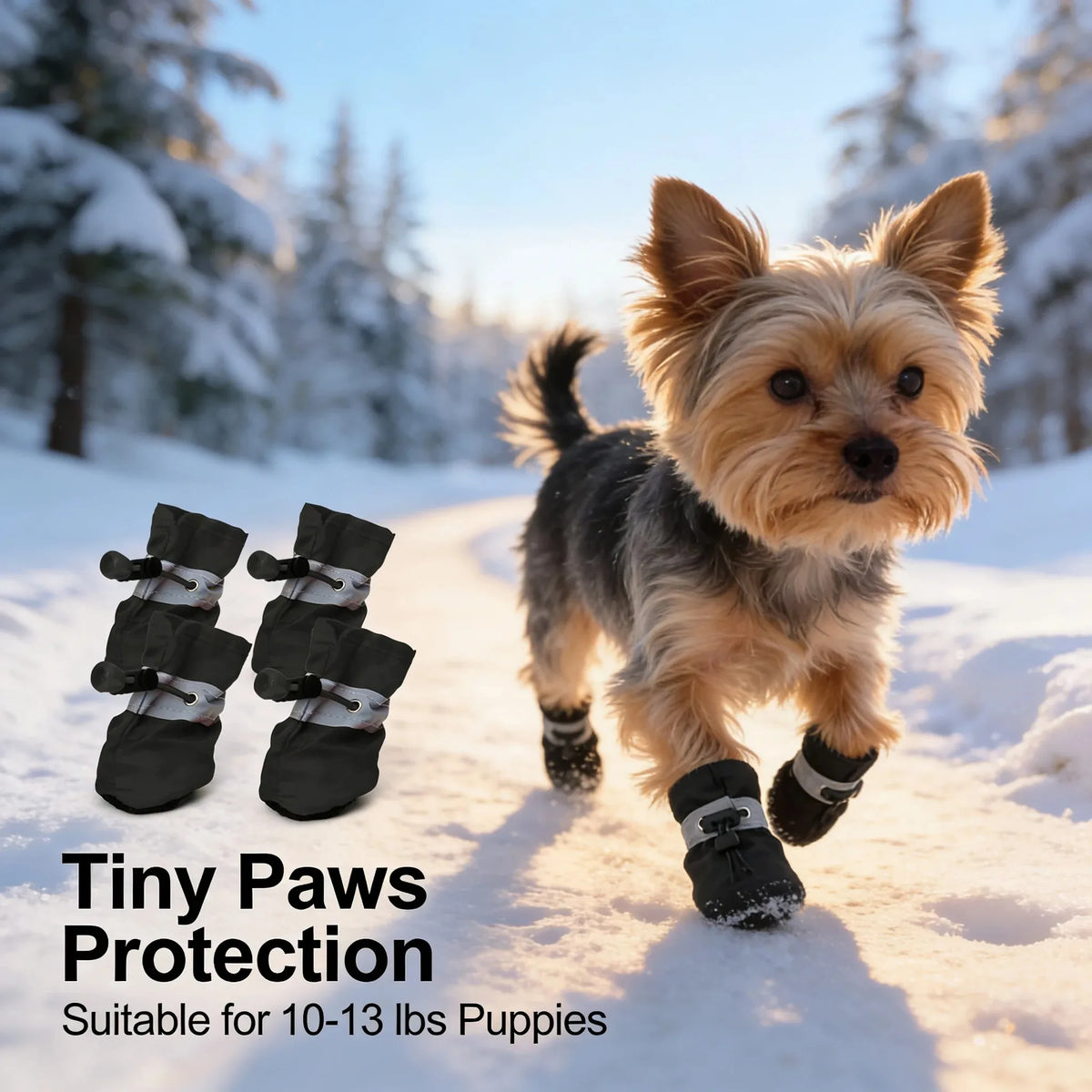 Waterproof Cotton Dog Puppy Boots With Non Slip Soft Soles