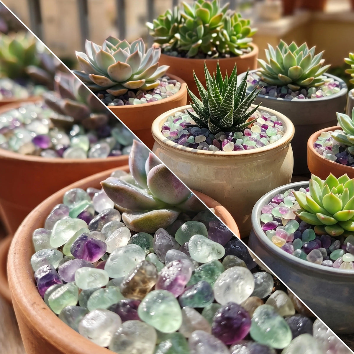 Natural Fluorite Fragments Decorative Crystal Mineral Pebbles For Plants