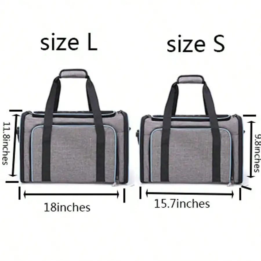 Airline Approved Soft Sided Pet Travel Carrier With Fleece Pad