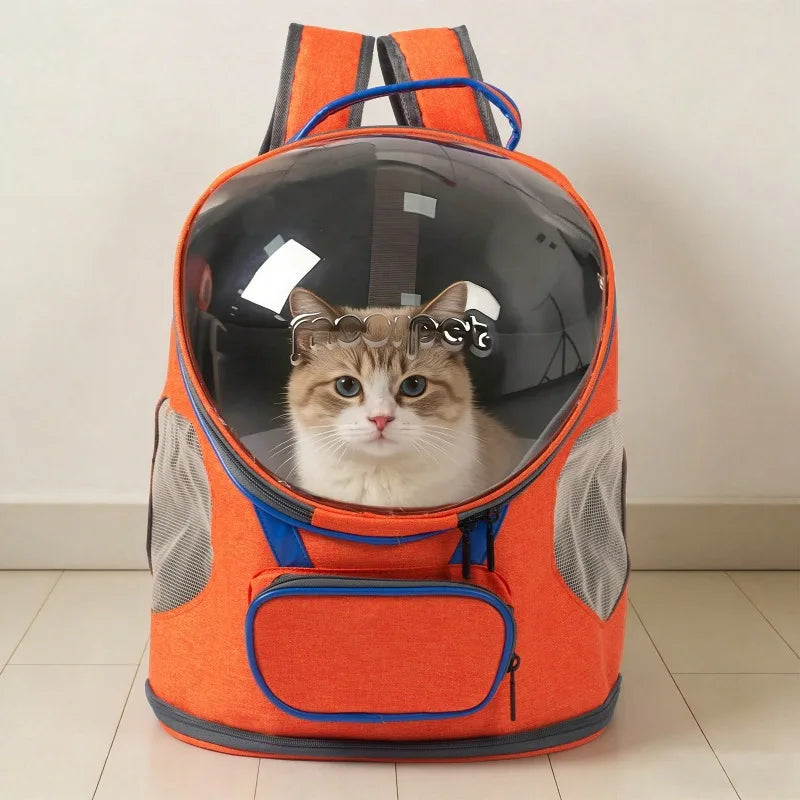 Foldable Breathable Cat And Dog Backpack Carrier For Travel