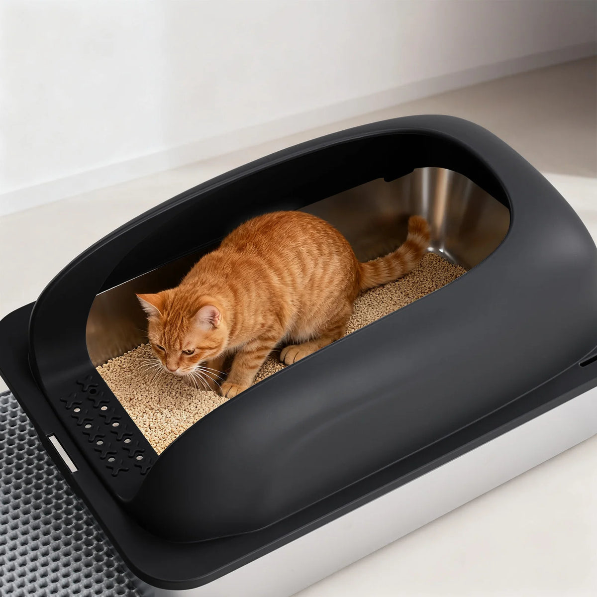 Stainless Steel Cat Litter Box With Lid And Easy Cleaning