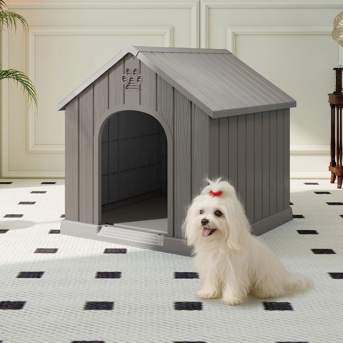 Outdoor Waterproof Ventilated Plastic Dog House For Small Dogs