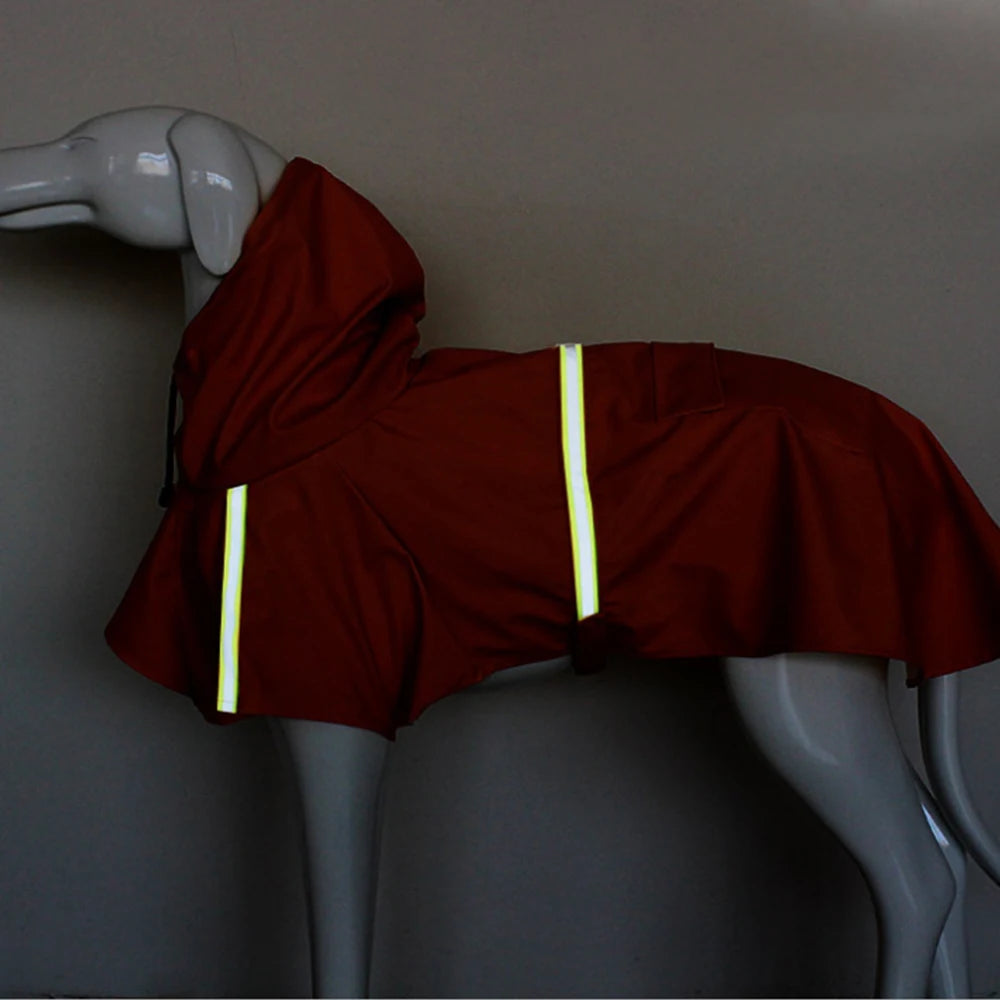Waterproof Dog Raincoat Featuring Reflective Hood For Daily Walks