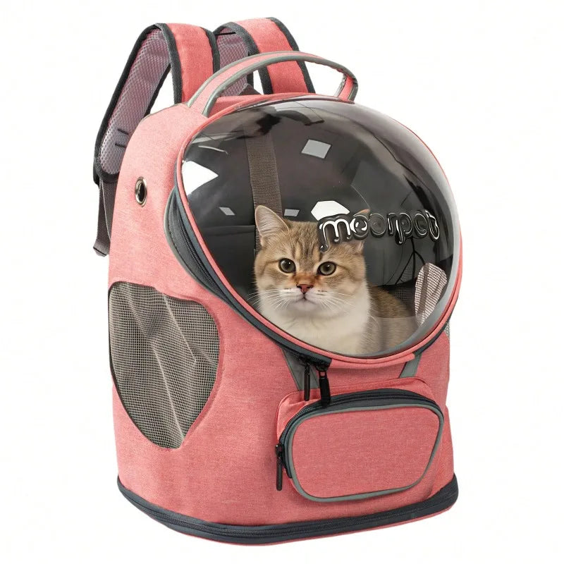 Foldable Breathable Cat And Dog Backpack Carrier For Travel