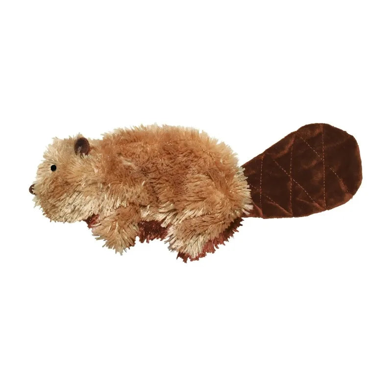 Fleece Beaver Dog Toy With Squeaker For Engaging Playtime
