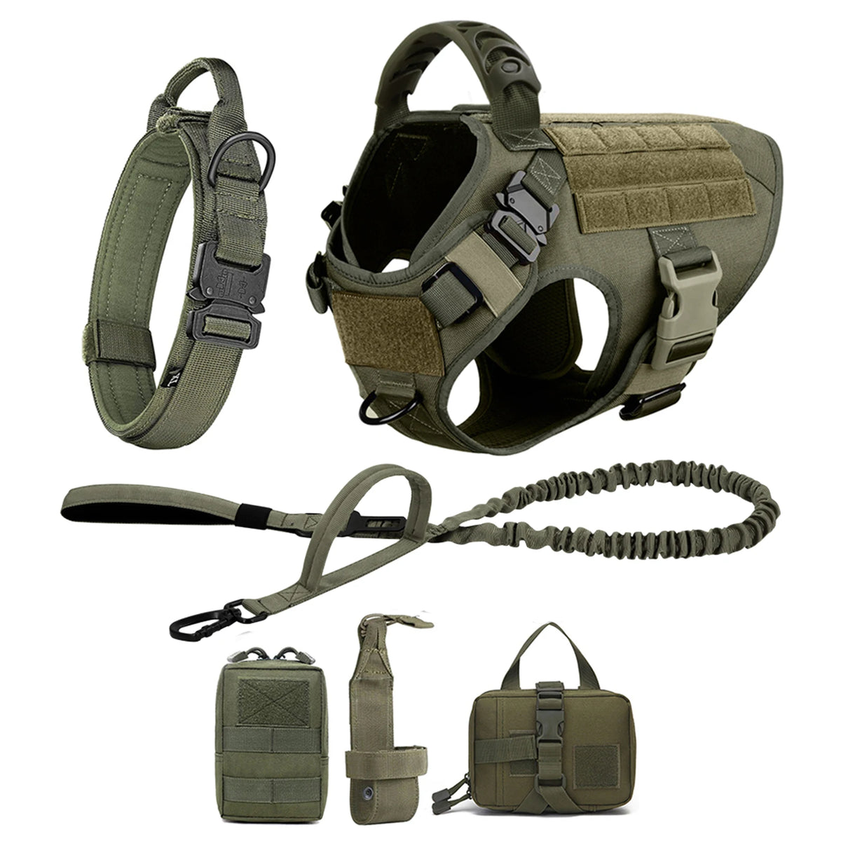PetraVel Padded Quick Release Nylon Dog Harness And Leash Set
