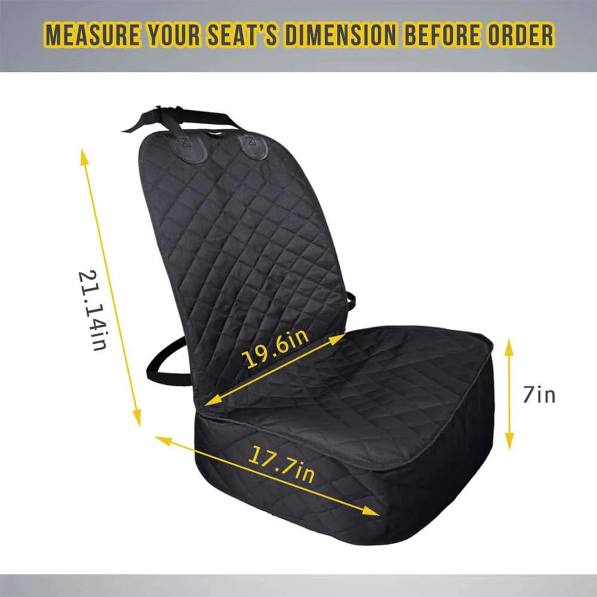 Petavel Dog Car Front Seat Cover Waterproof Breathable