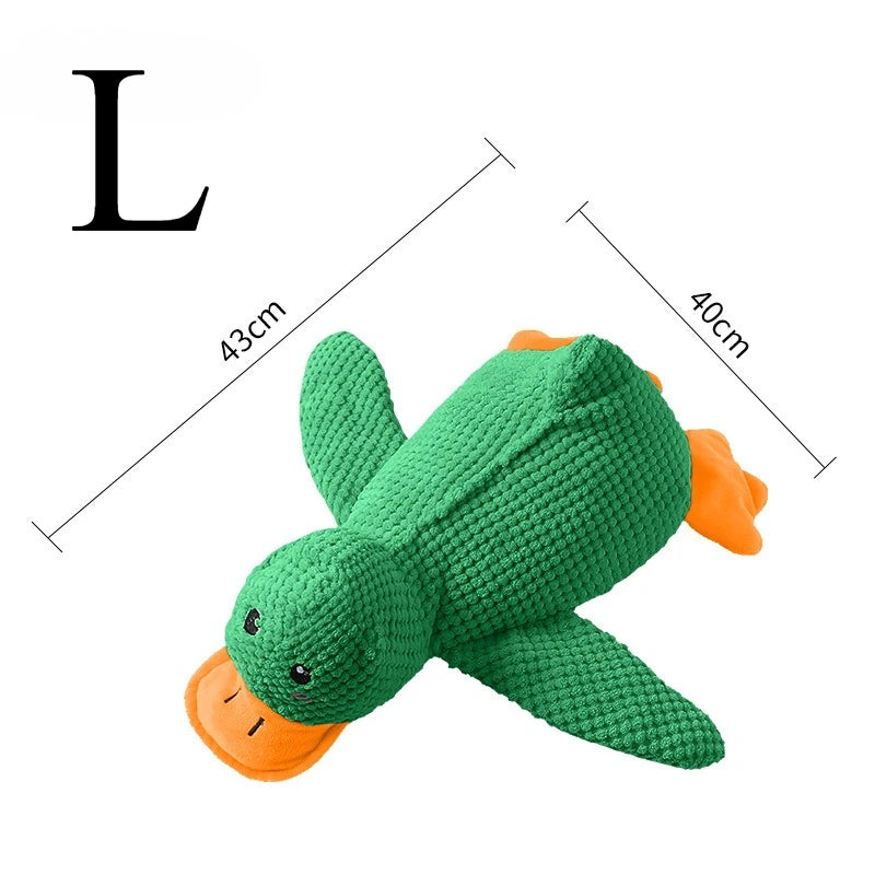 Plush Fleece Chew Toy Bite Resistant Teeth Grinding Duck Dog Toy