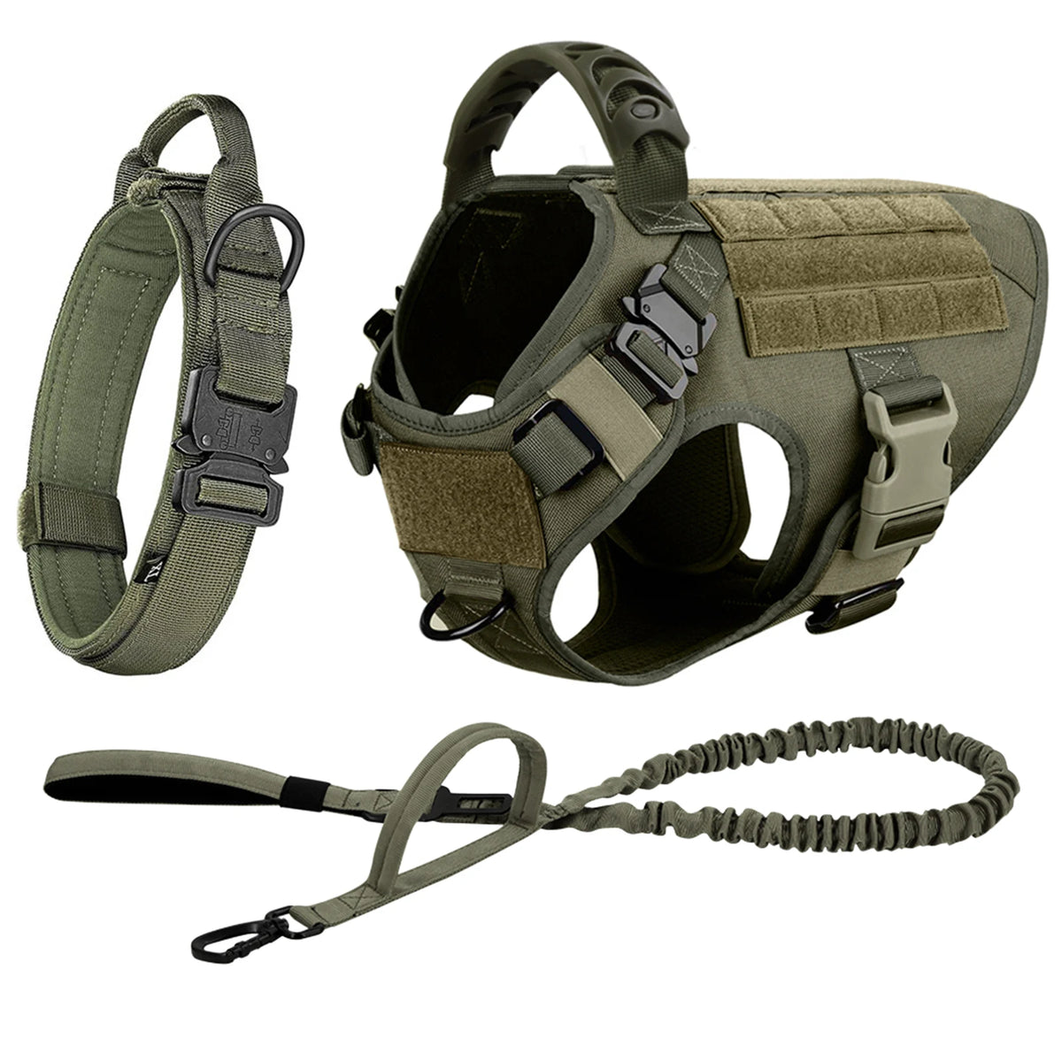 PetraVel Padded Quick Release Nylon Dog Harness And Leash Set