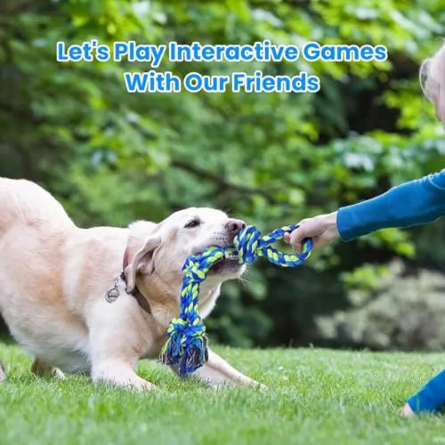 Durable Dog Rope Toy Aggressive Chewers Teeth Cleaning