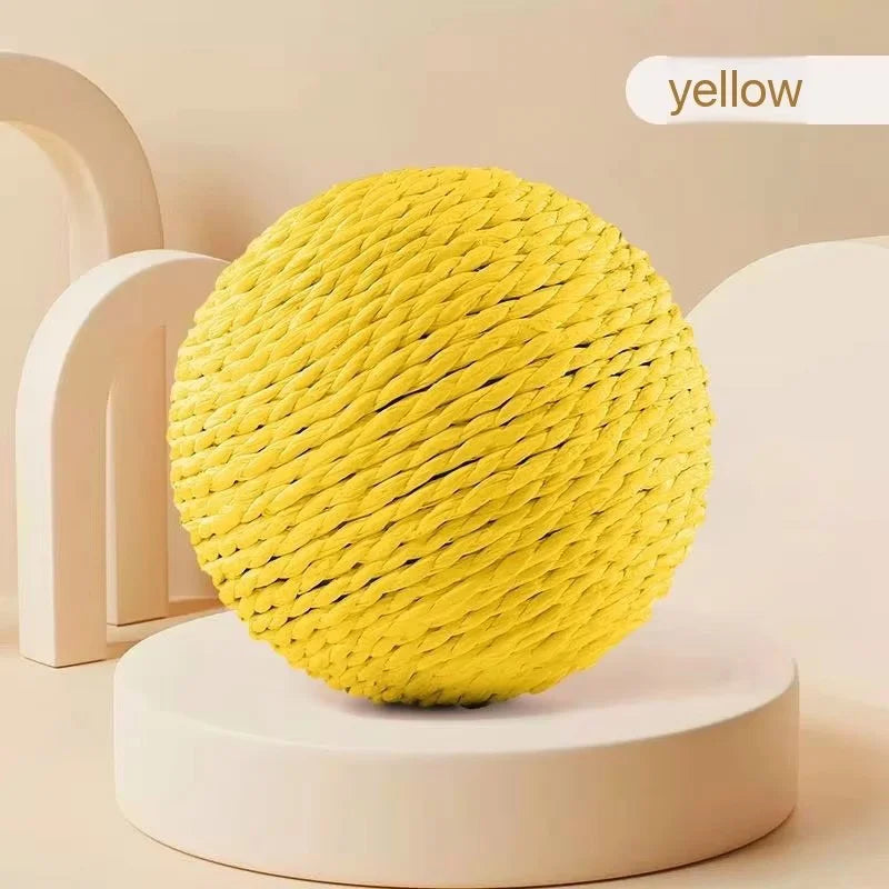 Interactive Sisal Cat Ball Toy Durable Scratcher For Curious Kittens