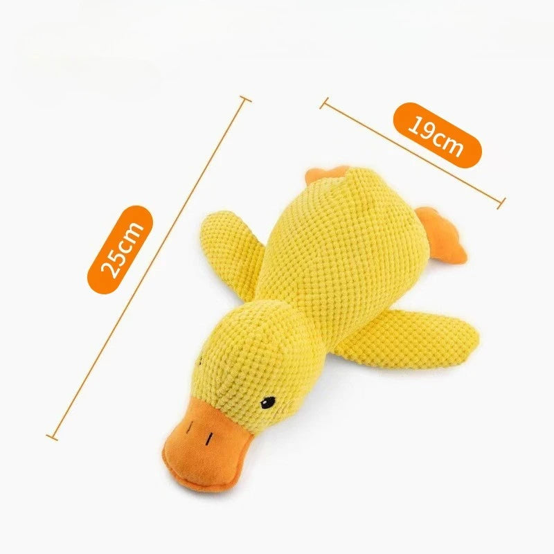 Plush Fleece Chew Toy Bite Resistant Teeth Grinding Duck Dog Toy