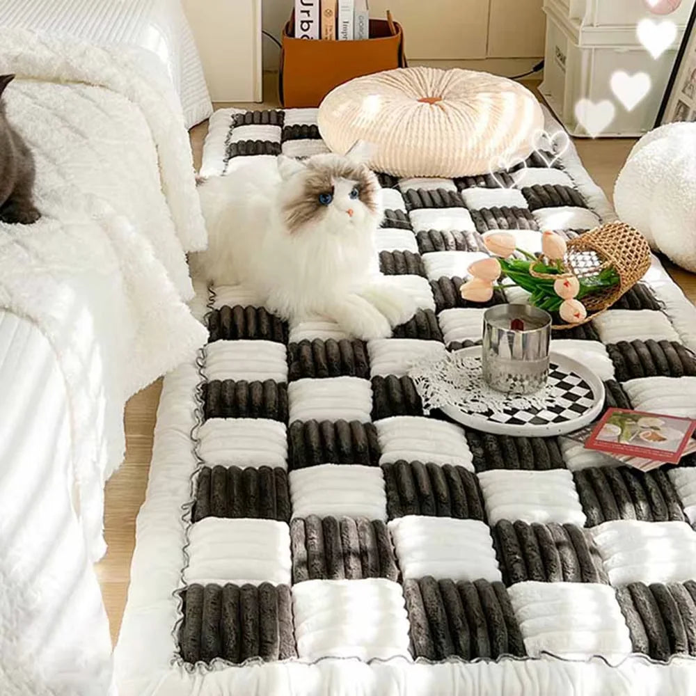 Cwv Warm Coral Fleece Anti Slip Dog Bed Cushion Cover