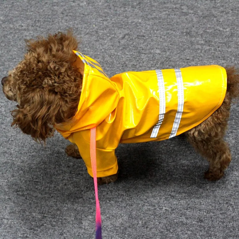 Reflective Waterproof PU Raincoat Jacket For Dogs And Cats