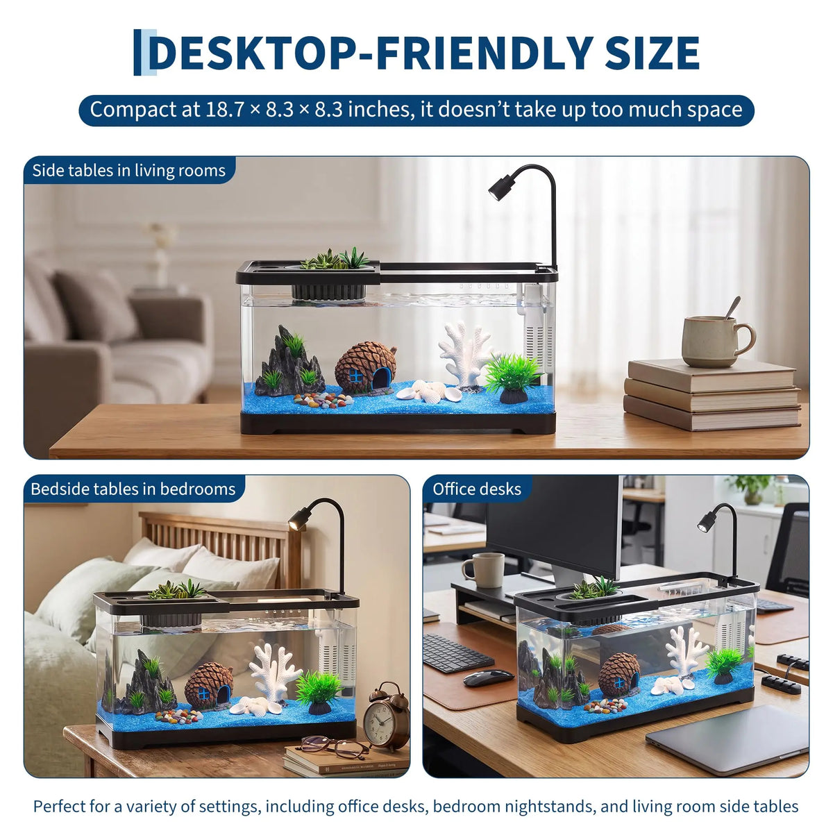 Complete Plastic Fish Tank Starter Kit With Filter And Light