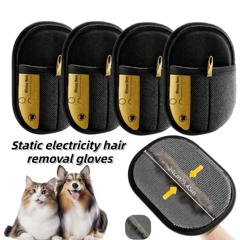 Double Sided Pet Hair Removal Gloves Anti Shedding For Cats