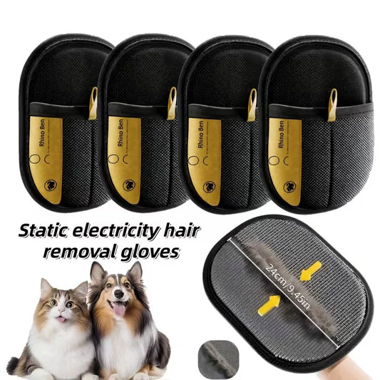 Double Sided Pet Hair Removal Gloves Anti Shedding For Cats