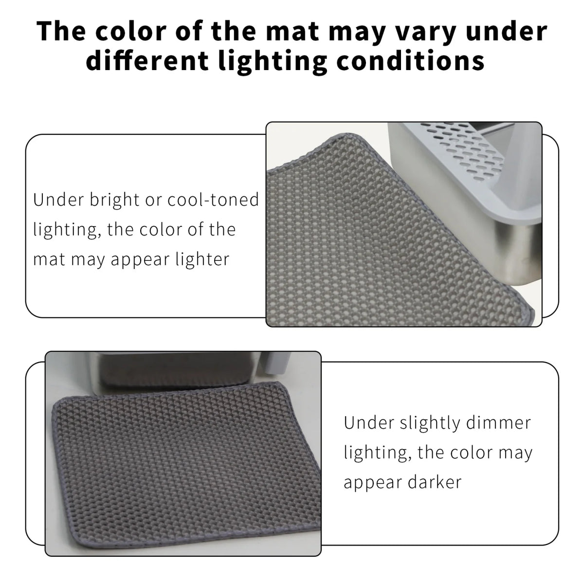 Stainless Steel Cat Litter Pan Includes Scoop And Cleaning Mat