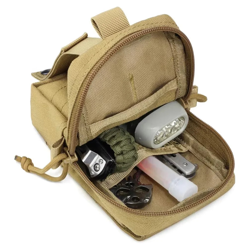 Petavel Dog Tactical Molle Pouch Set With Nylon Harness Attachment