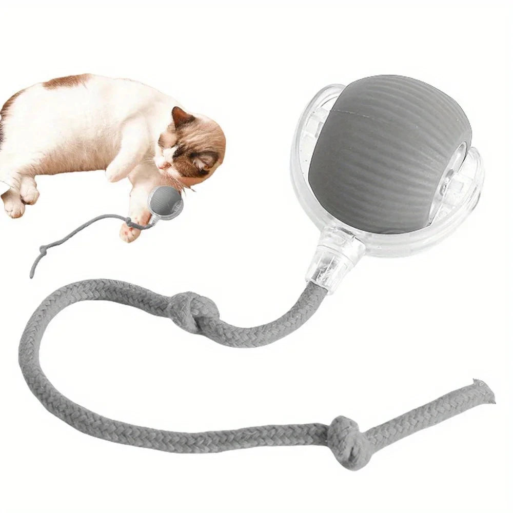 Interactive Self Moving Smart Cat Toy Ball With Rope Tail