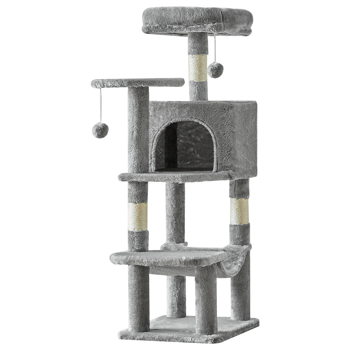 JHK Multi Level Cat Tree With Scratching Posts And Cozy House