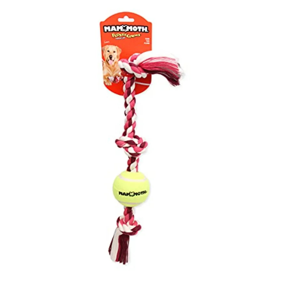 Premium Interactive Rope Tug Toy With Tennis Ball For Dogs