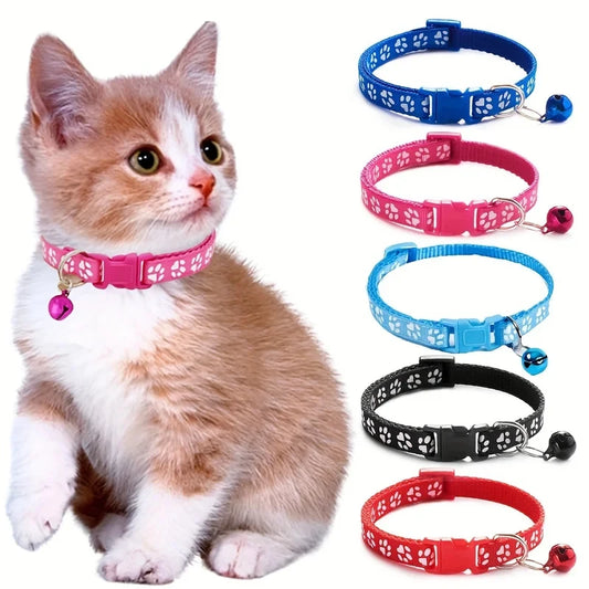 Adjustable Cat Collar With Bell Cute Decorative Pet Accessory