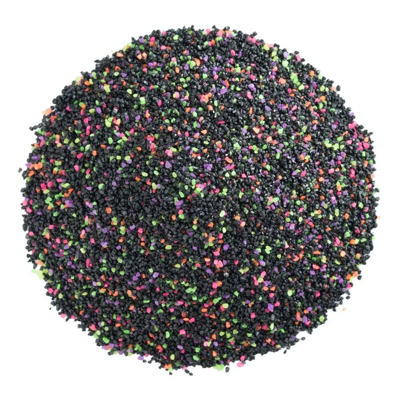 Aquarium Sand 5 Pounds, Black with Highlights Stone Material