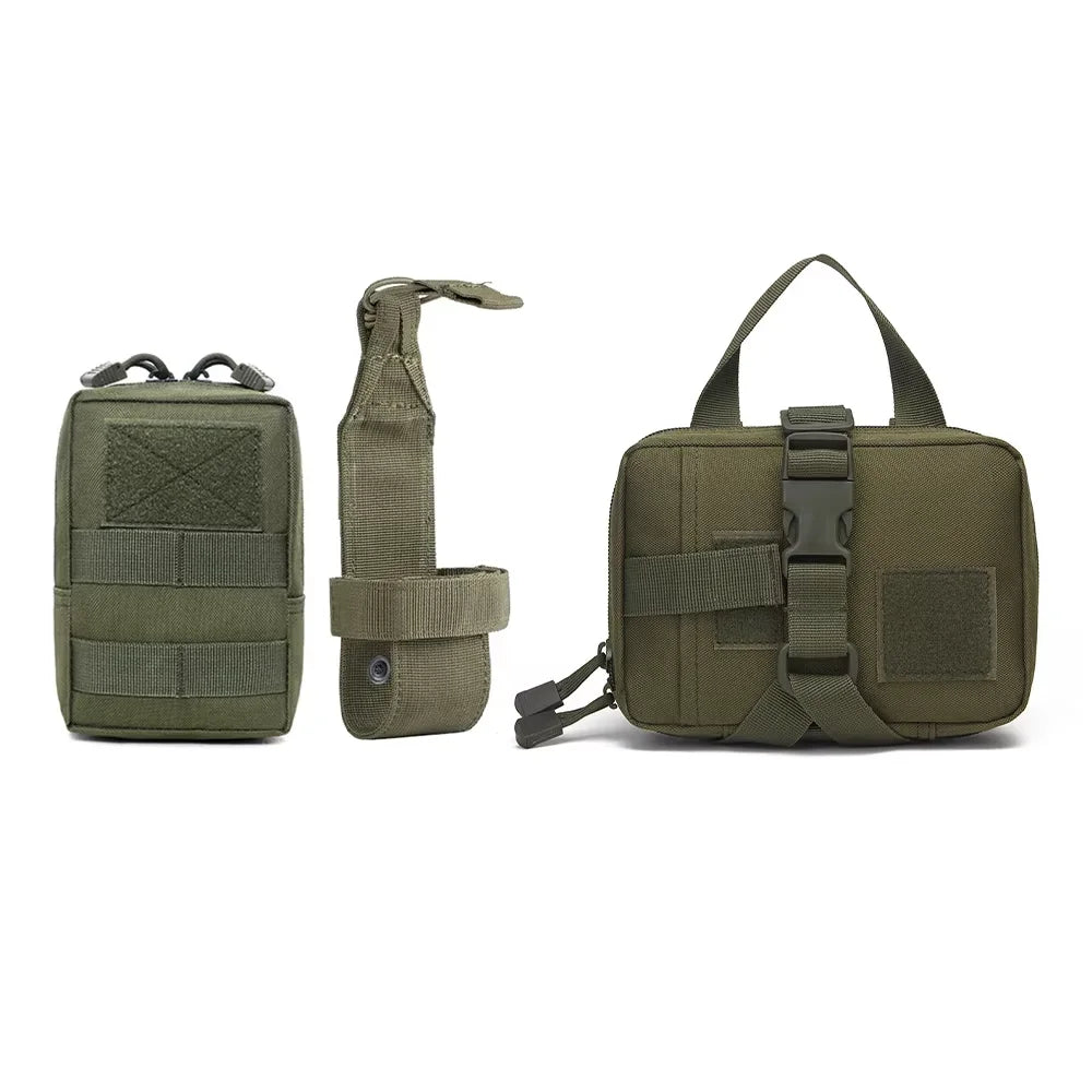 Petavel Dog Tactical Molle Pouch Set With Nylon Harness Attachment