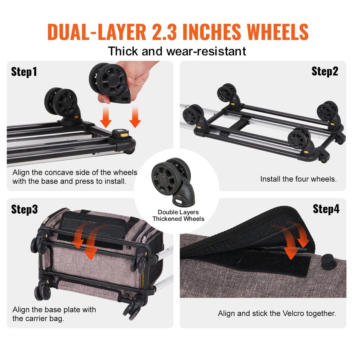 Breathable Pet Backpack Carrier With Wheels For Travel