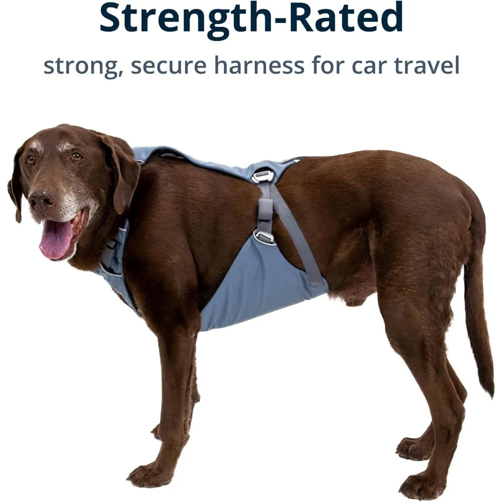 XMSJ Adjustable Padded Dog Car Harness With Seat Belt