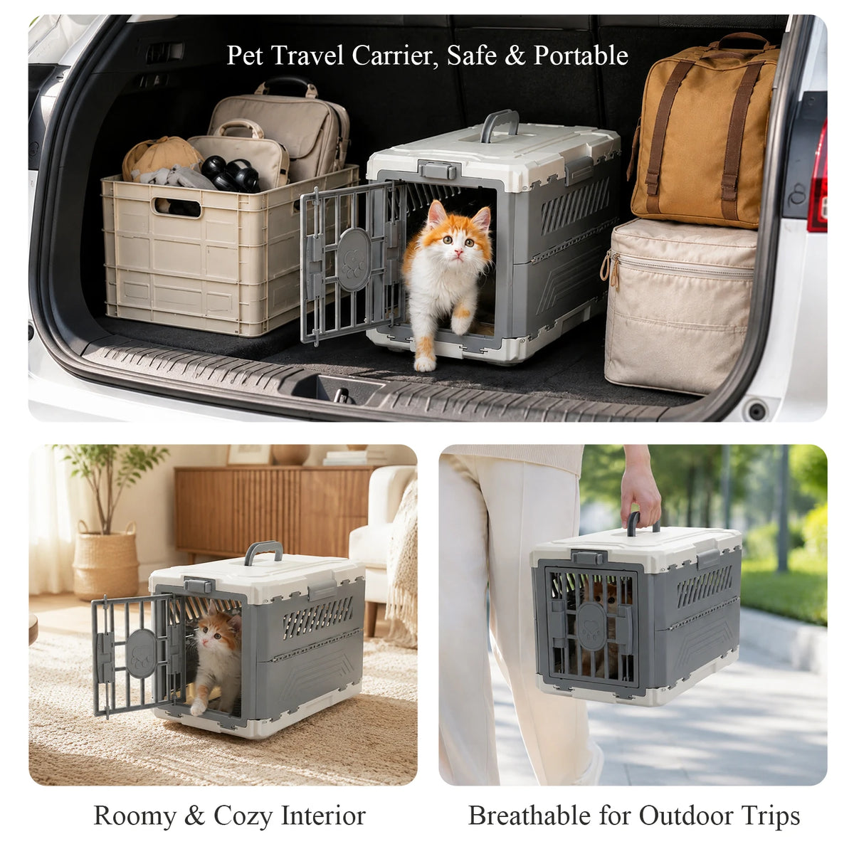 PAWZ Road Collapsible Pet Carrier And Secure Travel Crate