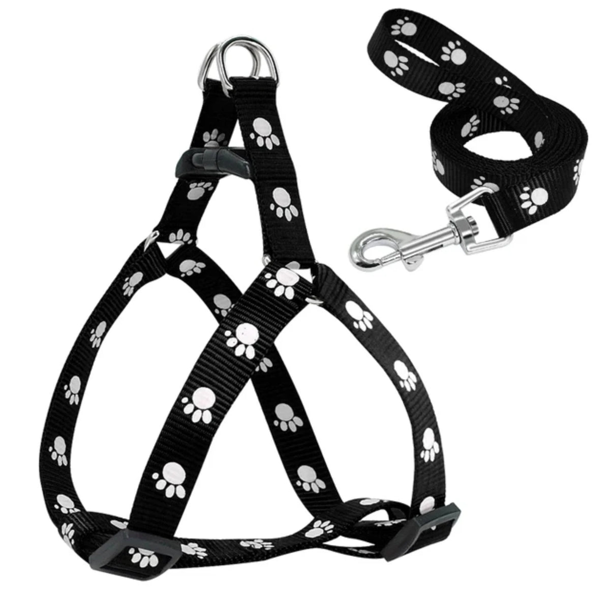Durable Nylon Walking Dog Harness And Adjustable Leash Set