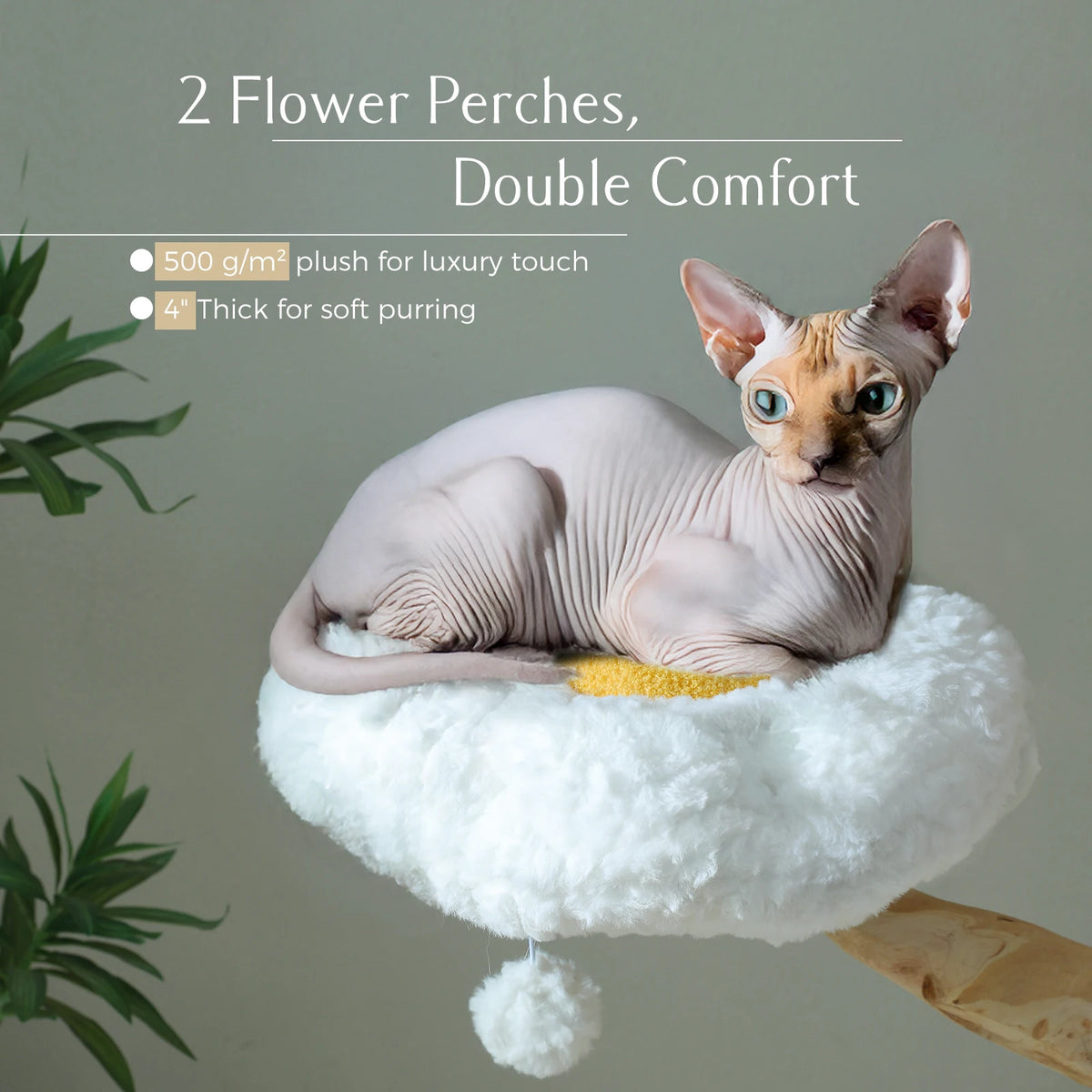 PAWZ Road Cat Tree Tower Sisal Scratching Post Wicker Bed