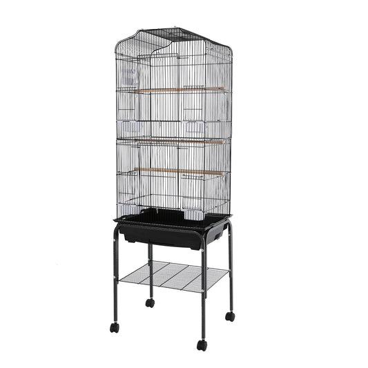Large Bird Cage With Stand And Wheels For Parrots Finches