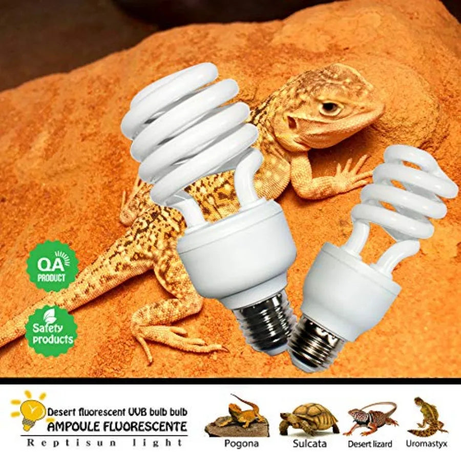 Compact Fluorescent Reptile Bulb UVA UVB For Bearded Dragon