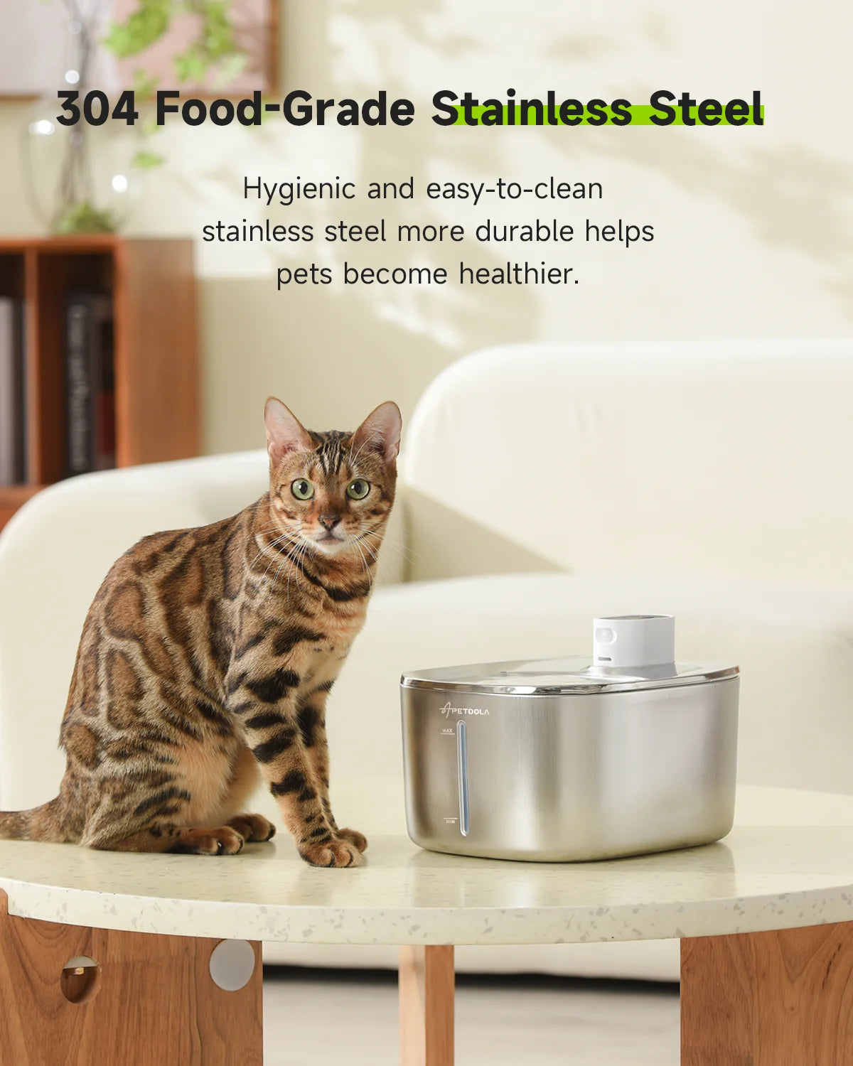 Apetdola Wireless Smart Cat And Dog Water Fountain Dispenser