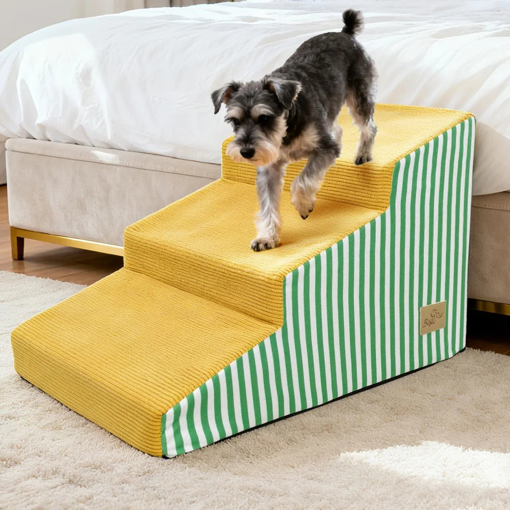 High Density Foam Dog Stairs With Washable Cover For Beds