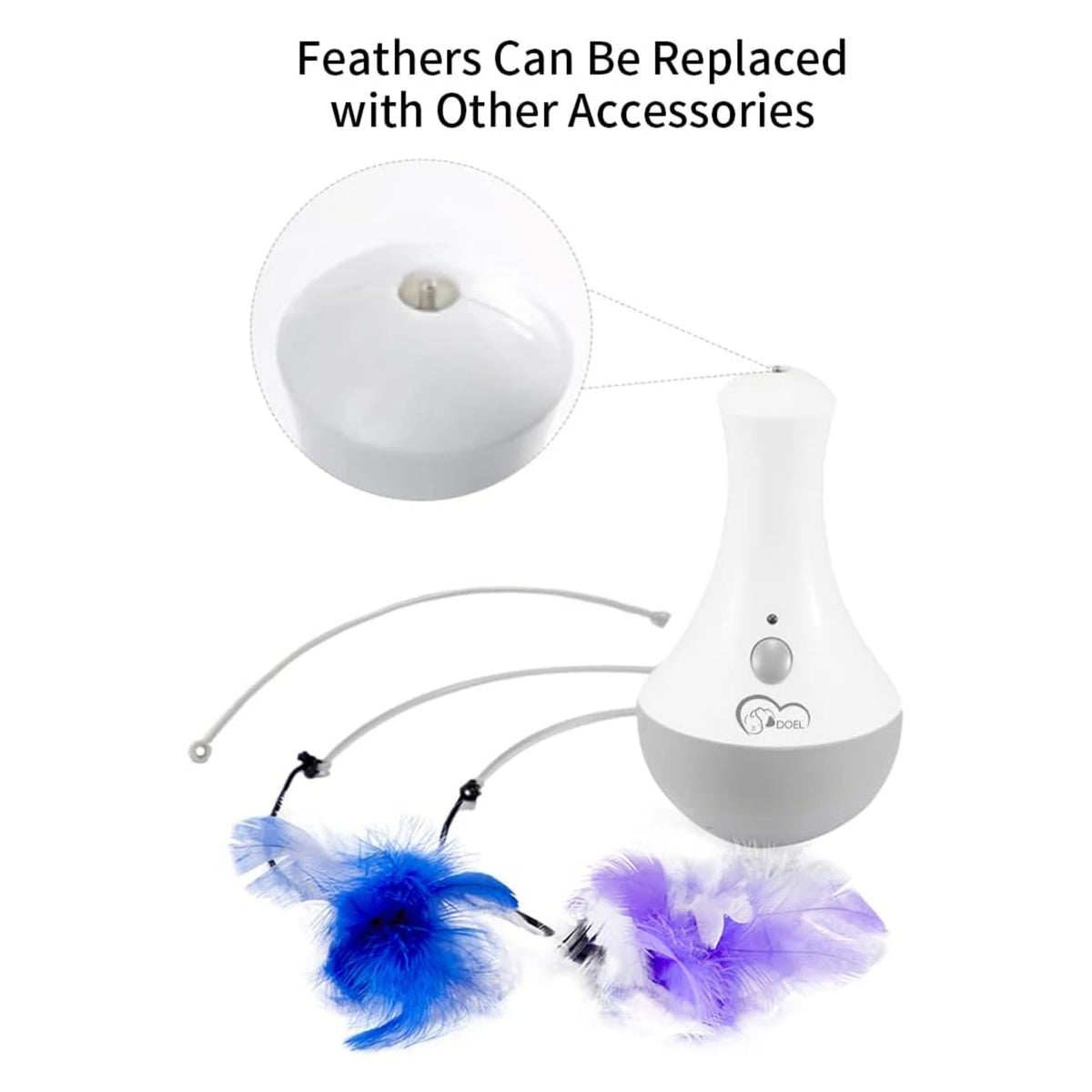 Interactive Cat Feather Teaser Toy for Indoor Exercise and Play